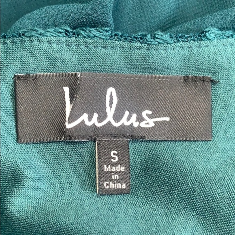 Lulus dress forest green lace maxi size S - Picture 8 of 9